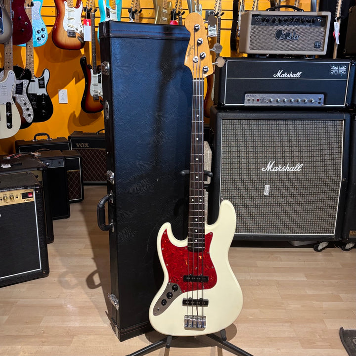 Fender - LEFT HANDED 62' Reissue Jazz Bass  w/ HD Case (1993 - MIJ Rosewood - White) - USED