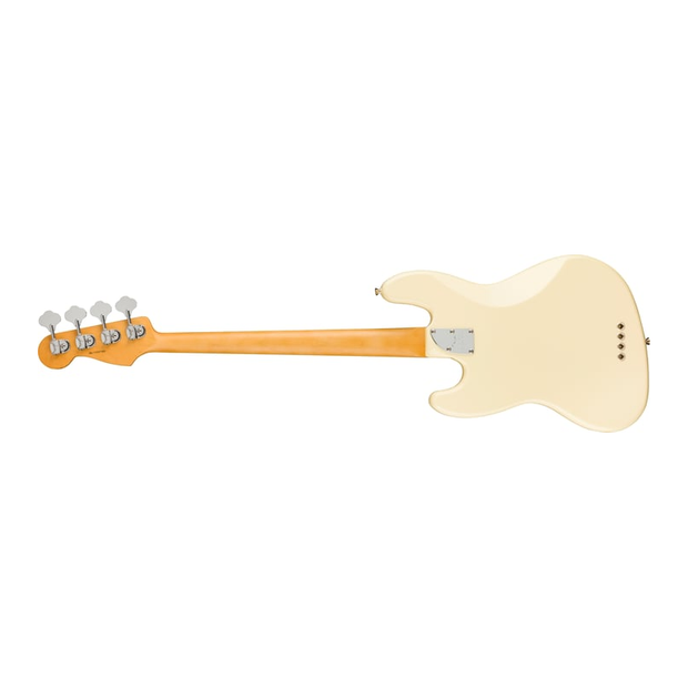 Fender American Professional II Jazz Bass Rosewood Fingerboard Electric Bass Guitar - Olympic White