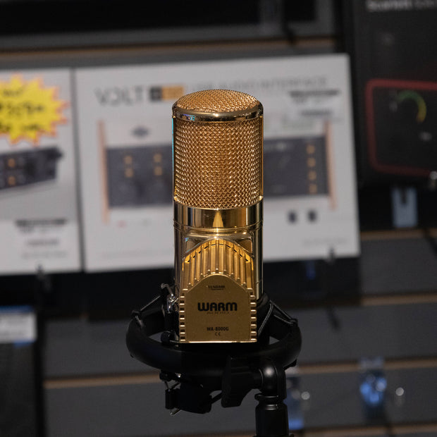 Warm Audio WA-8000G Limited Edition Tube condenser microphone in Gold Finish (Demo)