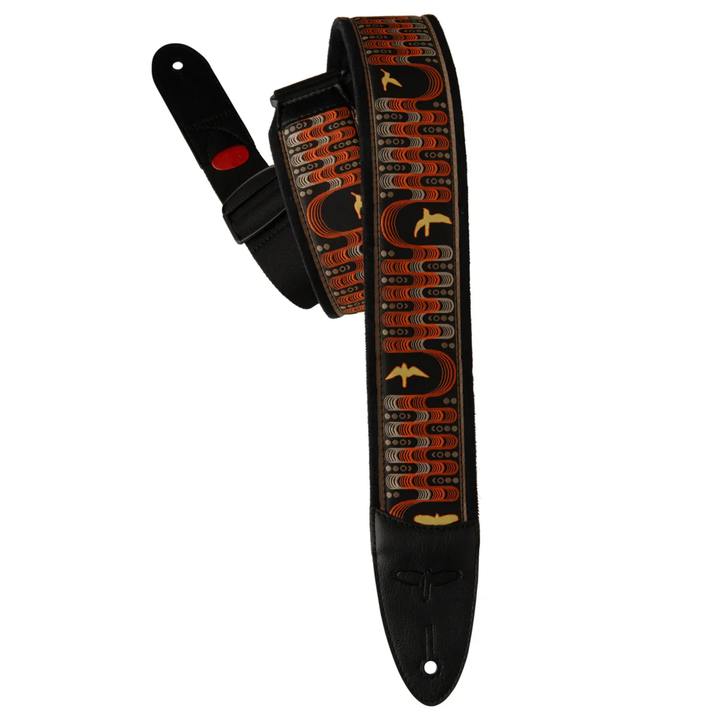 PRS 2.4" Padded Guitar Strap w/FLASH Custom Jacquard Birds Wavelength - Blue