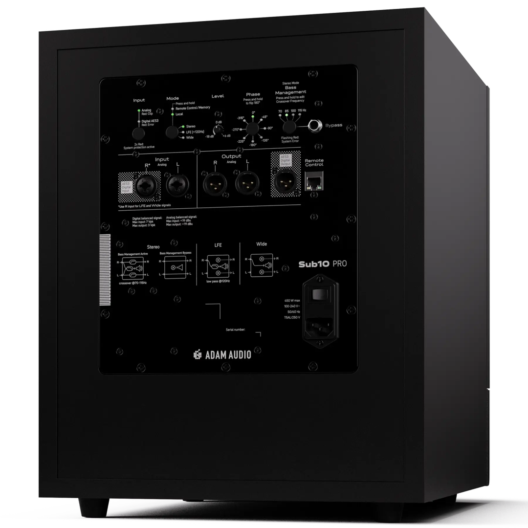 Adam Audio AD-SUB10PRO Sub10 Pro Subwoofer (Black)