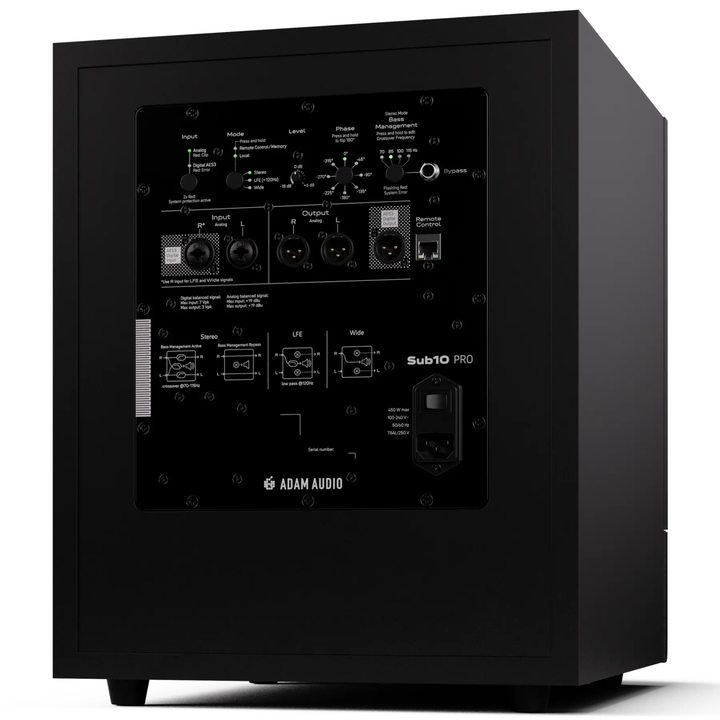Adam Audio AD-SUB10PRO Sub10 Pro Subwoofer (Black)