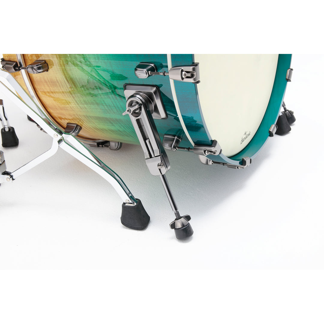 Tama Starclassic Maple 4-Piece Shell Pack (22,10,12,16), Smoked Black Nickel Hardware - Marine Shoreline Movingui Fade