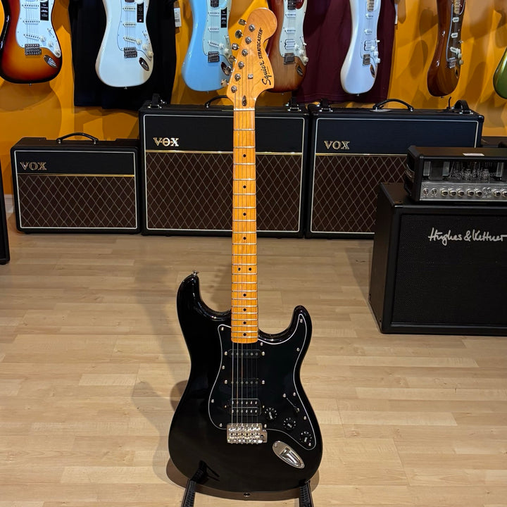 Squire - CV '70's Strat HSS w/ DiMarzio DP-100 Bridge P-up Up Grade & Gig Bag (Black-2023) - USED