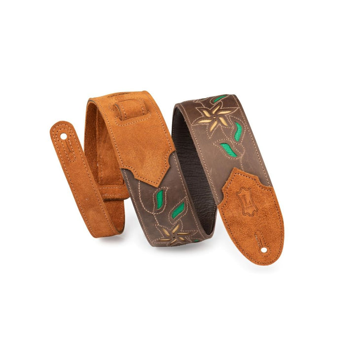 Levy's 2.5'' Flowering Vine Strap - Dark Brown/Yellow