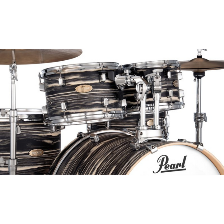 Pearl DMPA925SPC875 Decade Maple Artisan 5-Piece Drum Shell Pack With 22" Bass Drum - Black Satin Marble