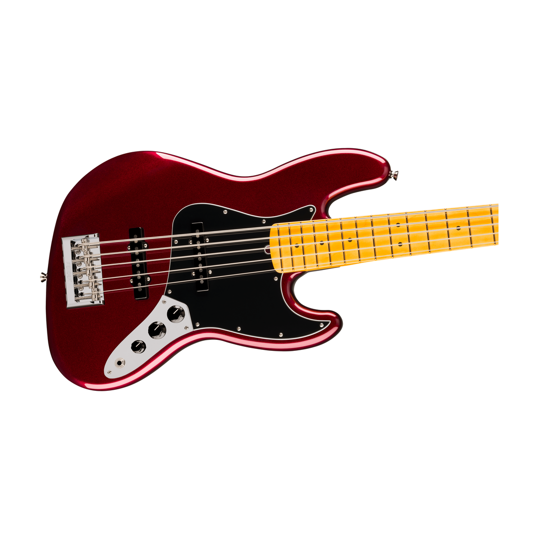 Fender American Professional Jazz Bass V Maple Fingerboard 5-String Electric Bass (Oxblood)