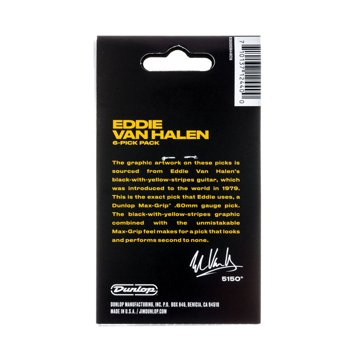 Dunlop EVH Black&Yellow Guit pick 6pk