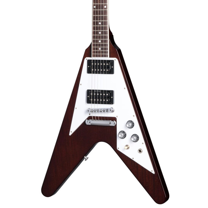 Gibson 70s Flying V Electric Guitar with Case - Dark Walnut