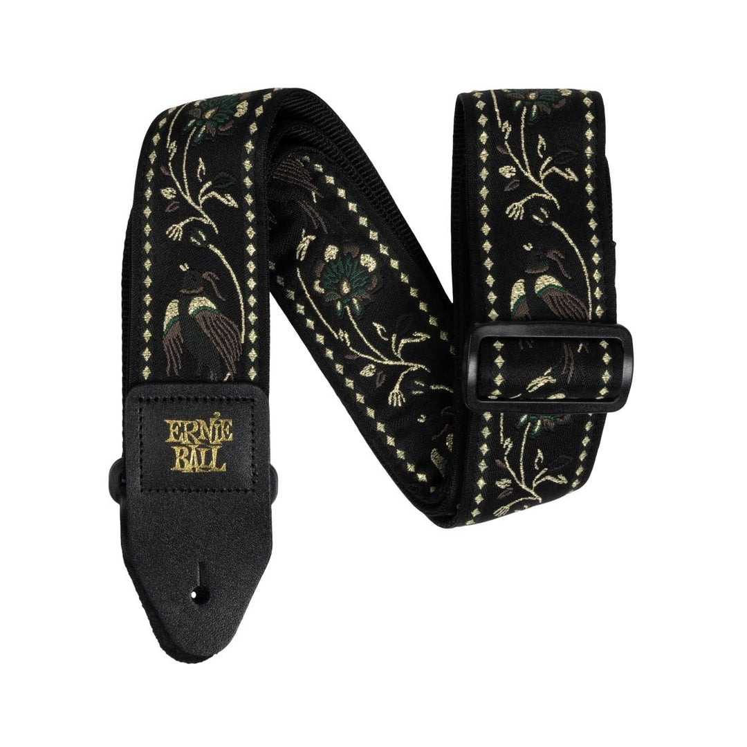 Ernie Ball Black Pleasant Pheasant Jacquard Guitar Strap