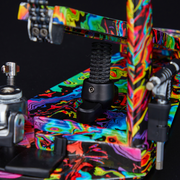 TAMA HP900PWMPR 50th Limited Iron Cobra Power Glide Twin Pedal - Marble Psychedelic Rainbow