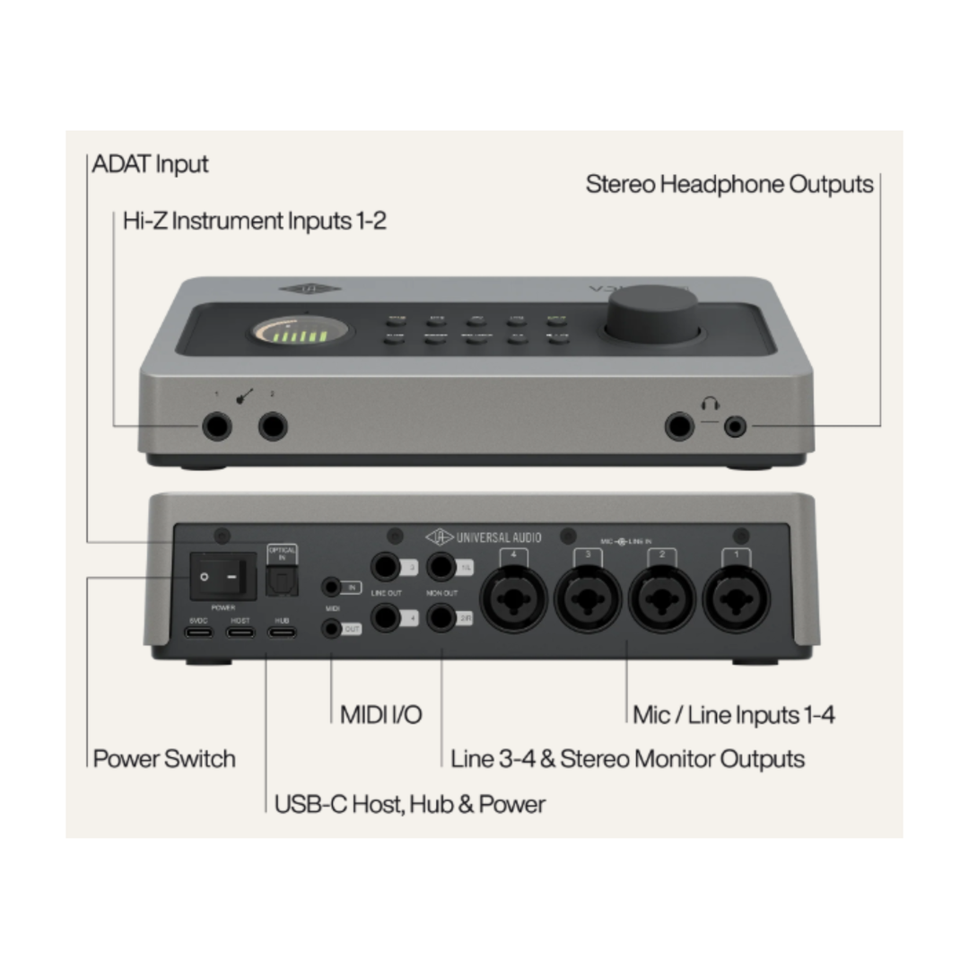 Universal Audio Volt 4P Max 12-in / 6-out USB Audio Interface with Onboard Tone Shaping and Compression