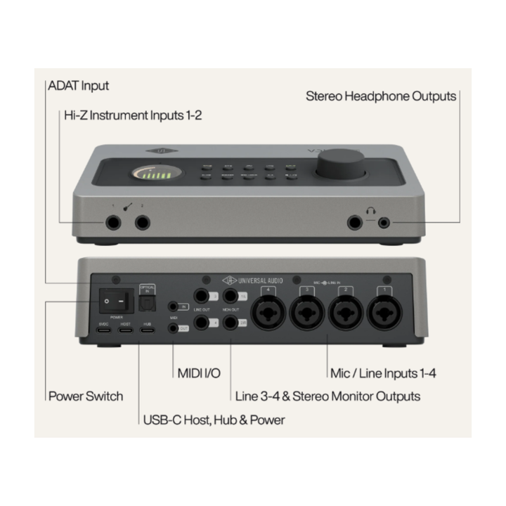 Universal Audio Volt 4P Max 12-in / 6-out USB Audio Interface with Onboard Tone Shaping and Compression