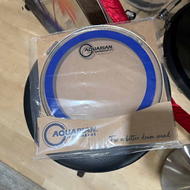 Aquarian PF10BLUE- Aquarian Performance II W/Blue Ring Drumhead