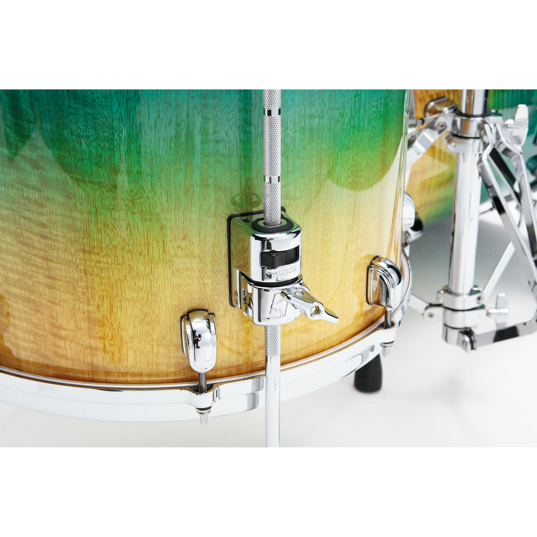 Tama Starclassic Maple 4-Piece Shell Pack (22,10,12,16), Chrome Hardware - Marine Shoreline Movingui Fade