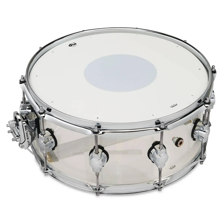DW Design Series Acrylic Snare Drum - 6 inches x 14 inches, Clear