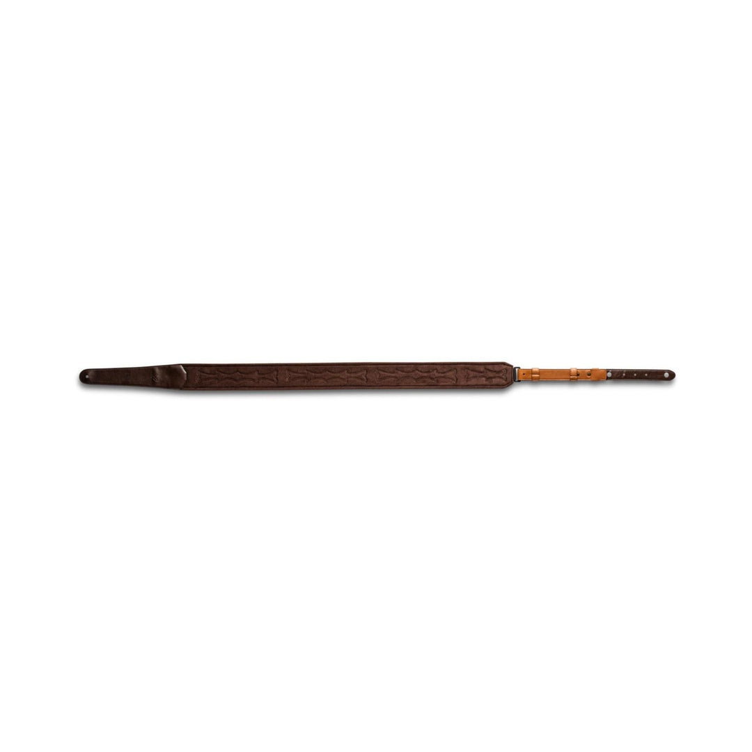 Taylor Vegan Leather Strap,Tan w/Stitching, 2.75",Embossed Logo
