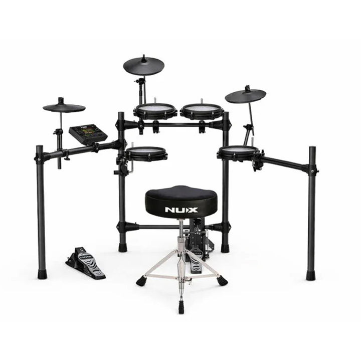 Nux DM-210K All Mesh Head Digital Drum Kit with Motorcycle Style Drum Throne