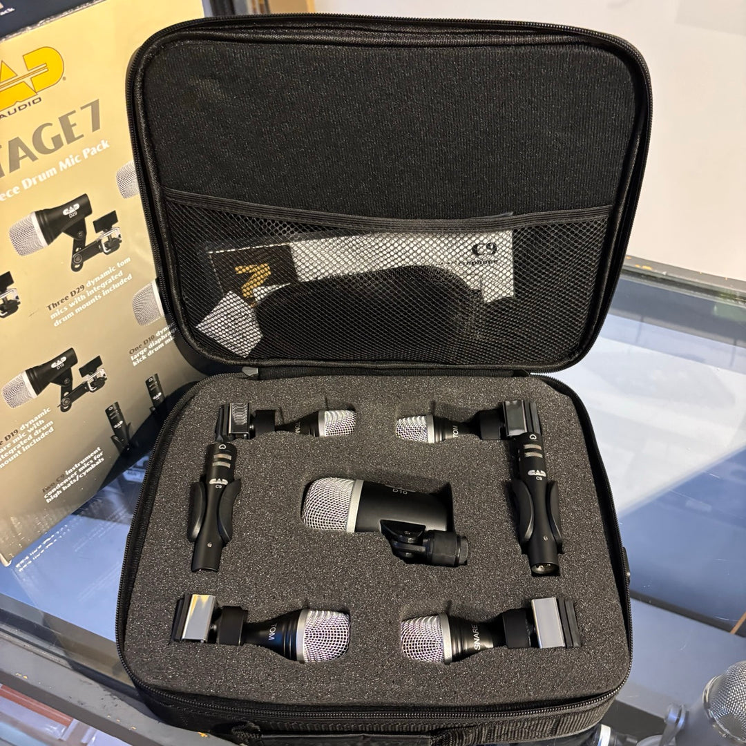 CAD Audio STAGE7 - 7-piece Drum Microphone Pack w/ Carry Bag (Used)