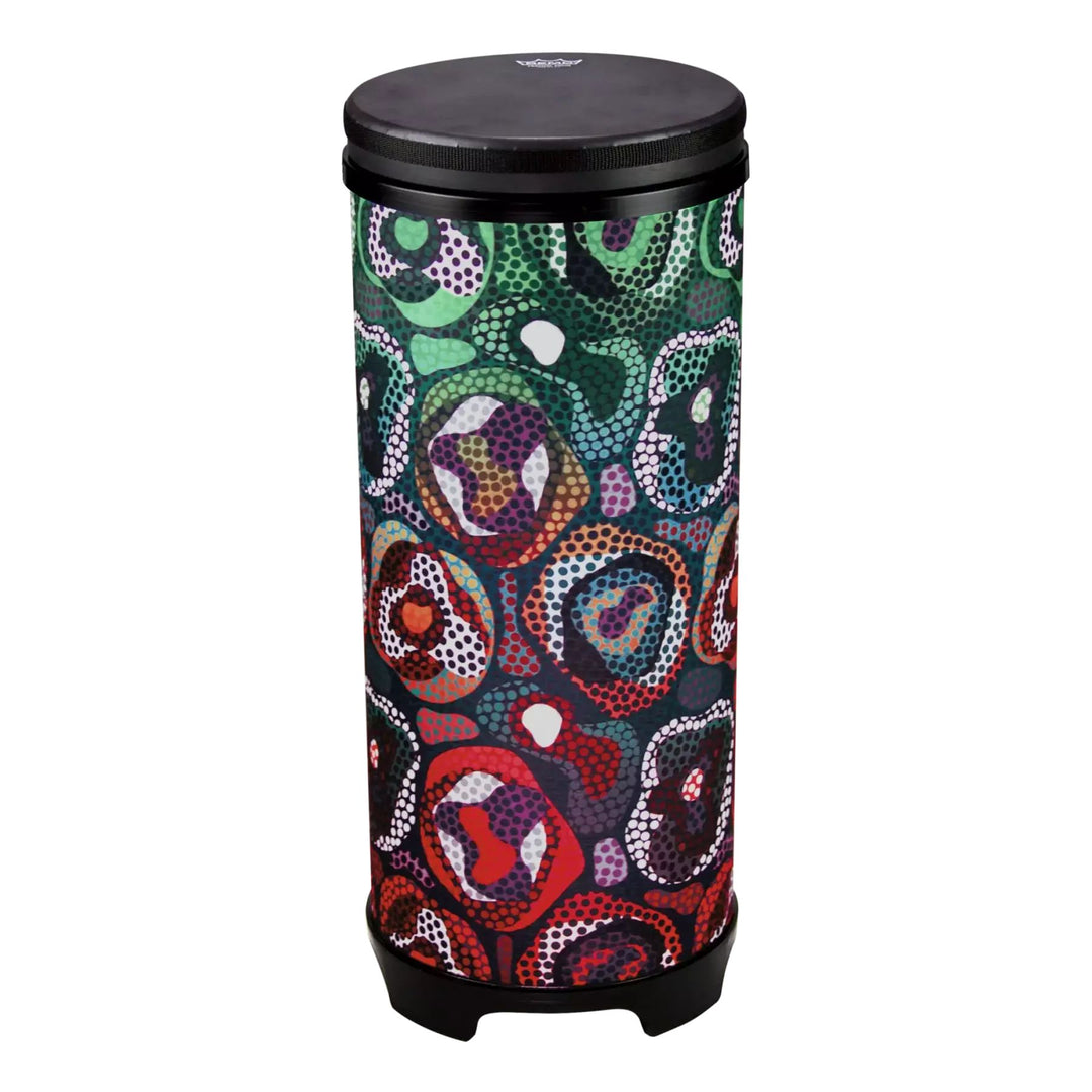 Remo TU-2510-68 Festival TUBANO®, Pre-Tuned, 10" Diameter, 24.5" Height, BLACK SUEDE™ FLIPTOP® Replaceable, Tribal Green