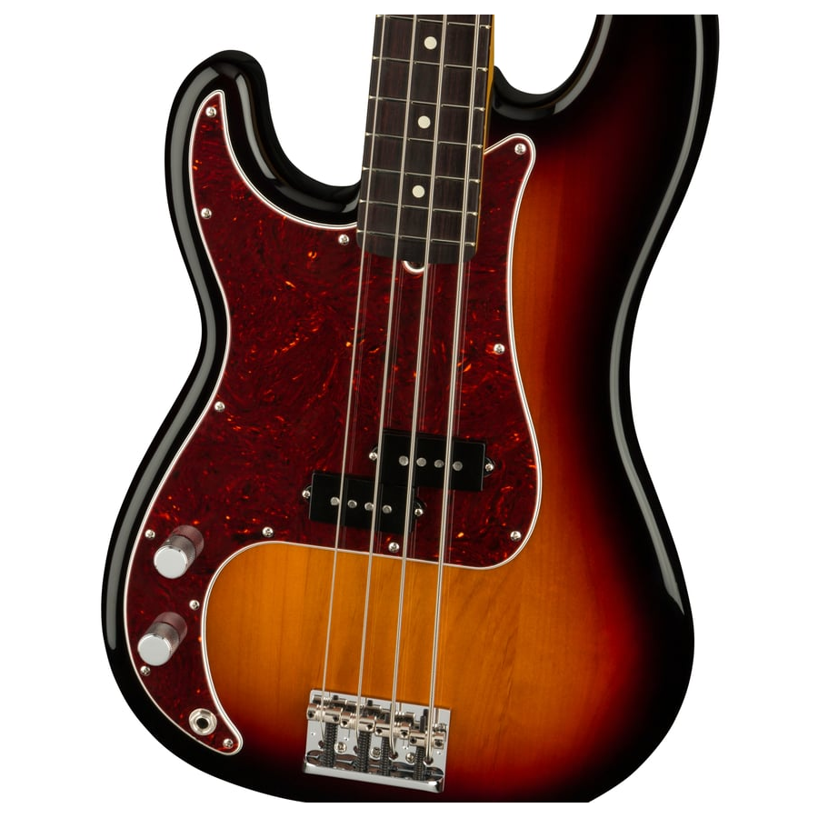 Fender American Professional II Precision Bass (3-Color Sunburst) Left-Handed, Electric Bass Guitar