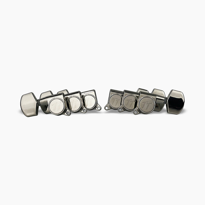 Allparts TK-7114-001 True Tune Mid Size Tuners, 3x3, Nickel