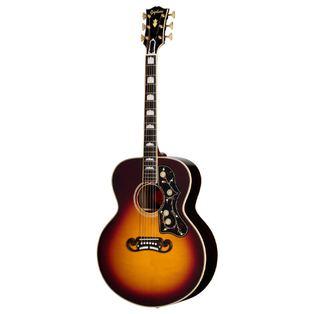 Pre-War SJ-200 acoustic/electric with rosewood back and sides in Vintage Burst finish. Aged construction inspired by 1930s SJ-200 specs.