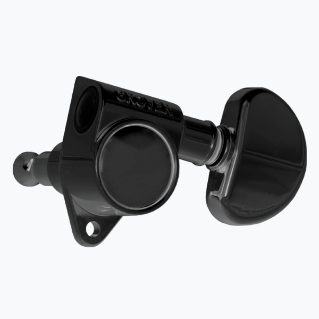 Allparts TK-7900 Grover® 102-18 Series 3x3 Rotomatic Tuners Black, 102-18BC