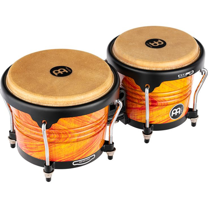Meinl Percussion MarathonÂ® Designer Series FWB190 Wood Bongo Amber Flame