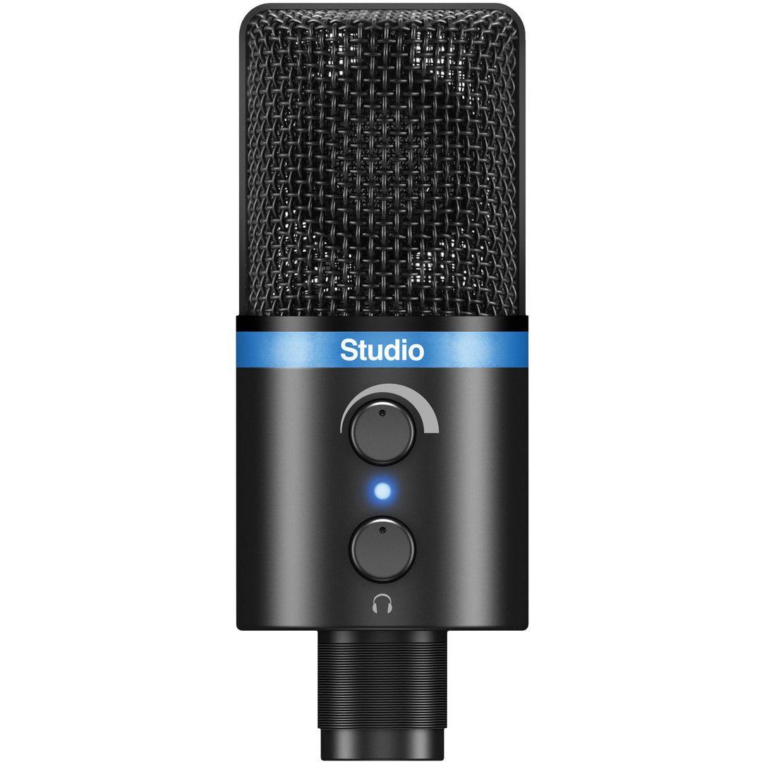 IK Multimedia iRig Mic Studio, Portable Large-Diaphragm Digital Microphone (Black)