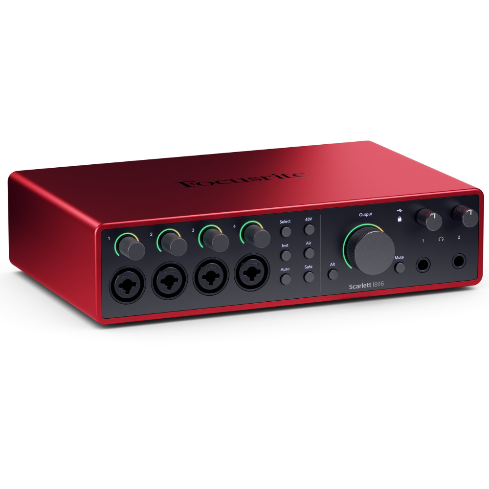 Focusrite SCARLETT-18i16-4TH-GEN 18-In, 16-Out USB Audio Interface w/ Four 4th Gen Scarlett Mic Preamps