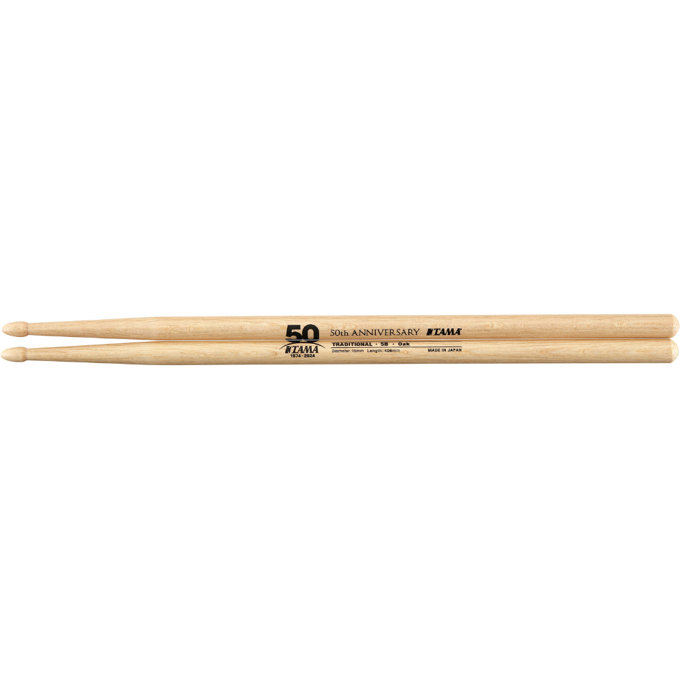 Tama 50th Anniversary Limited Edition Oak Drumsticks - 5B
