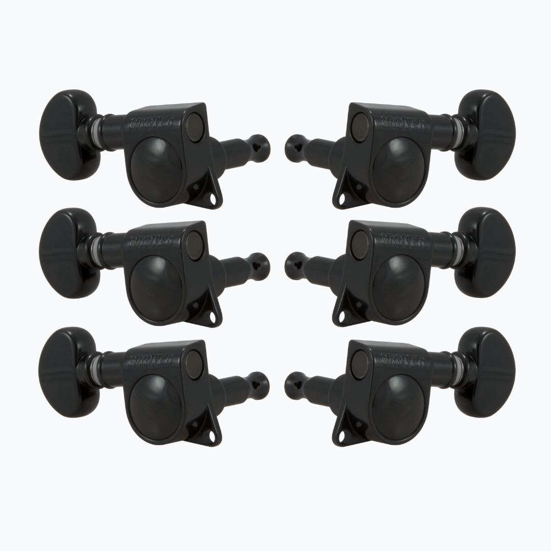 Allparts TK-7905 Grover® 305 Series 3x3 Midsize Rotomatics Black 305BC