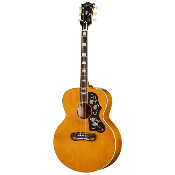 1957 SJ-200 reissue acoustic/electric with hardshell case in Antique Natural finish. Vintage appointments and large jumbo body.