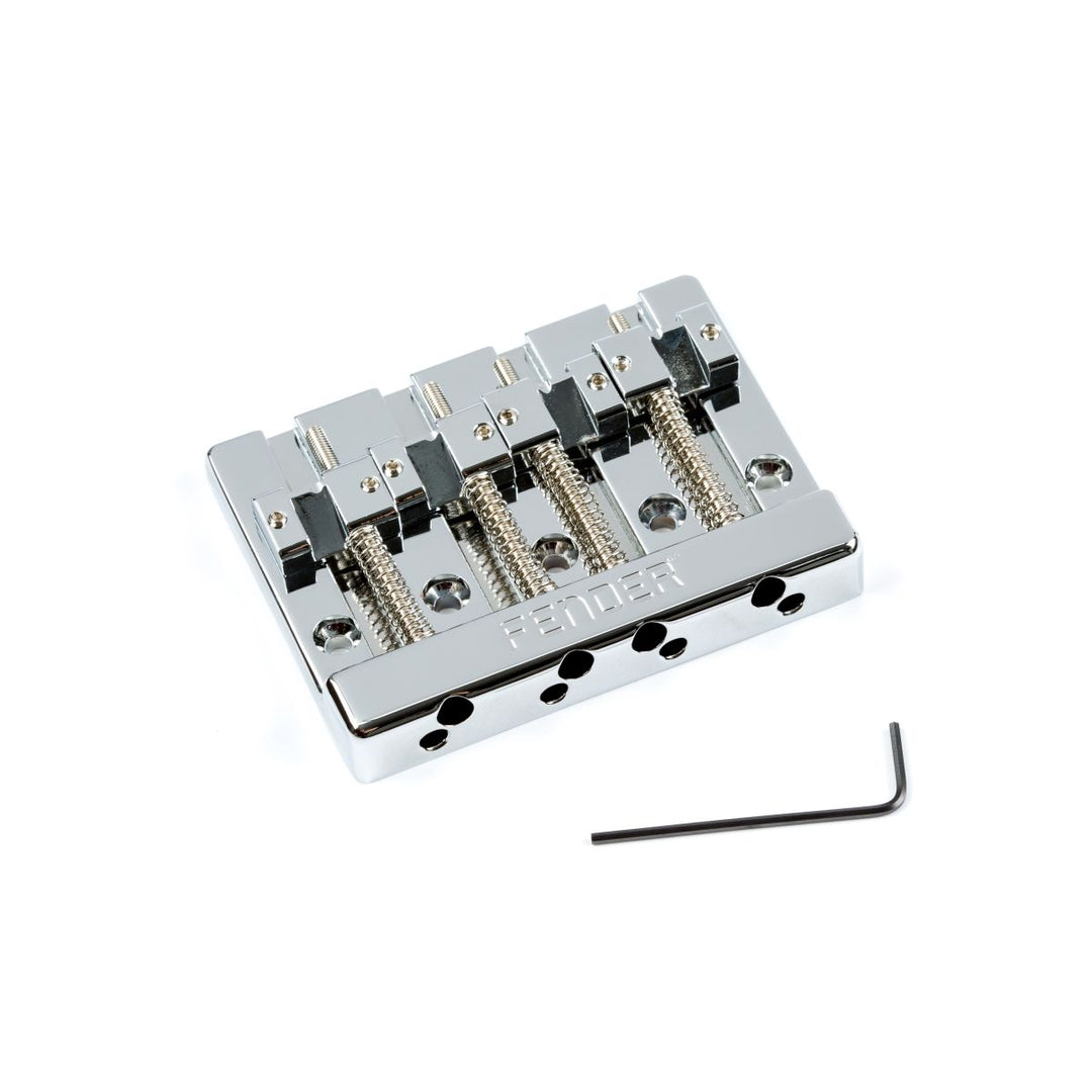 Fender HiMass 4-String Bass Bridge Assembly With Zinc Saddles - Chrome