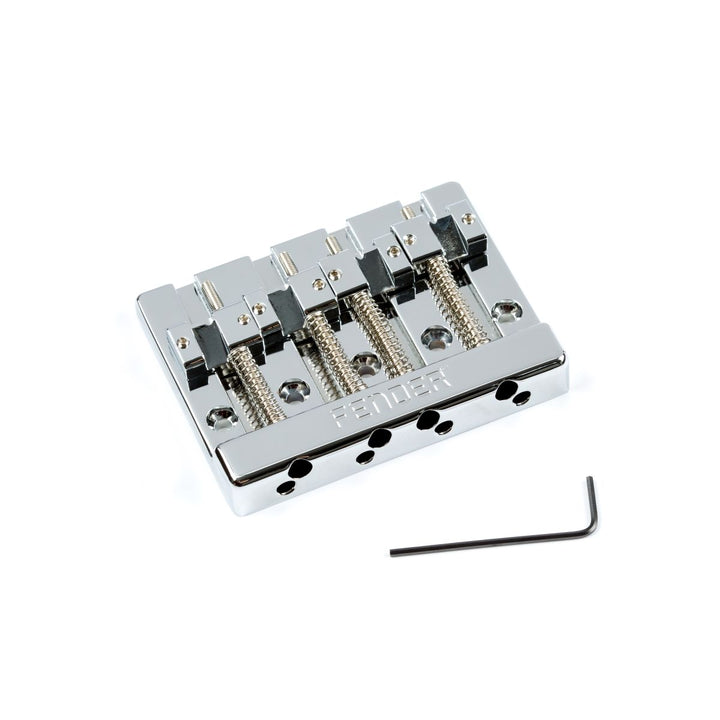 Fender HiMass 4-String Bass Bridge Assembly With Zinc Saddles - Chrome