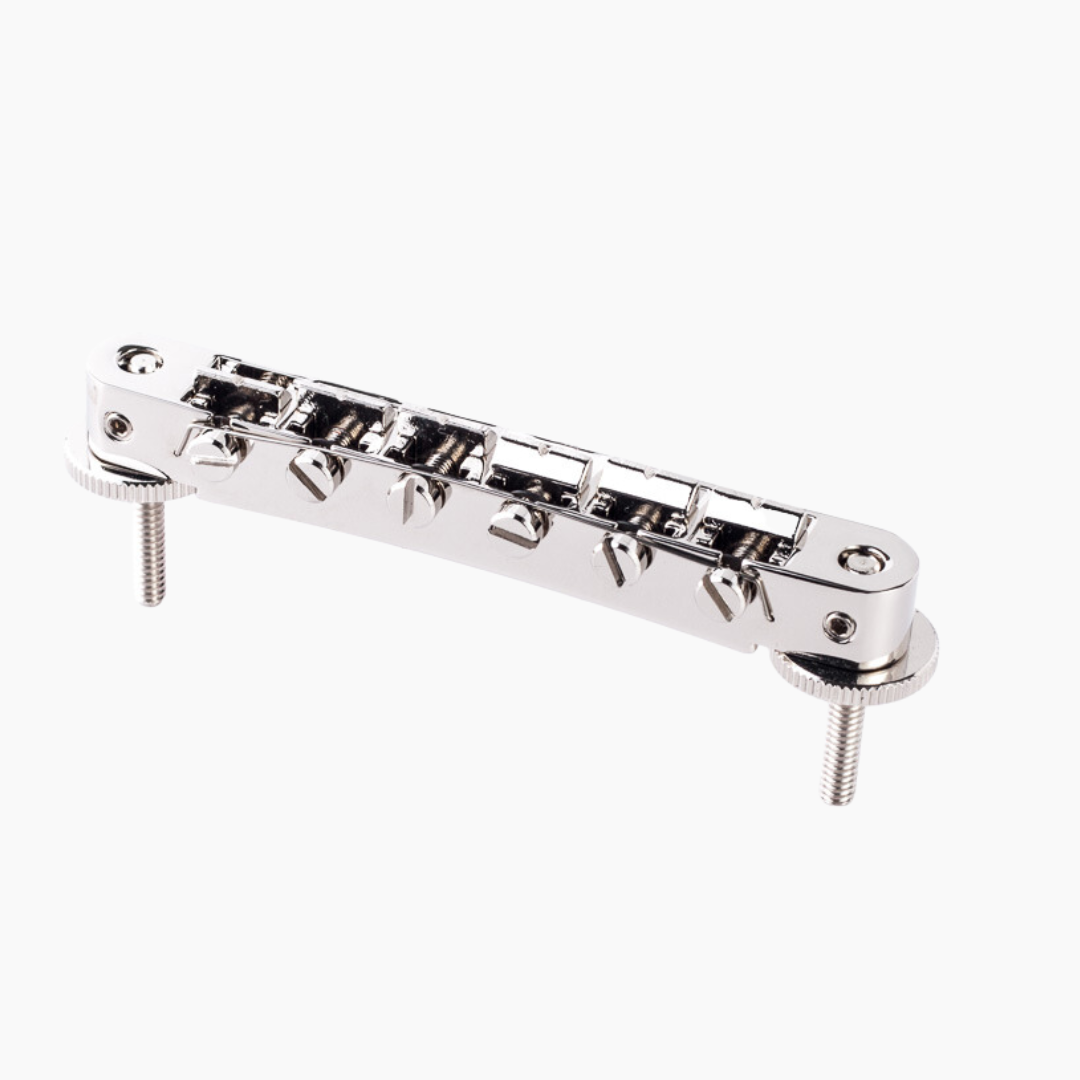 Allparts GB-0532-001 Tonepros AVR2P ABR-1 Style Tunematic Bridge with Pre-Notched Saddles, Nickel