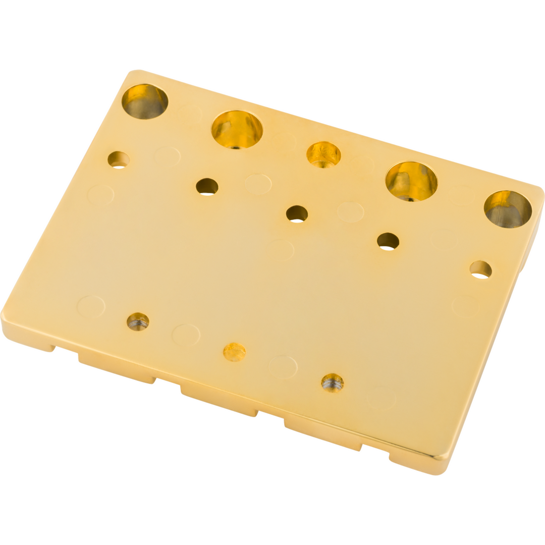 Fender ® HiMass™ 4-String Bass Bridge Assembly With Zinc Saddles -  Gold
