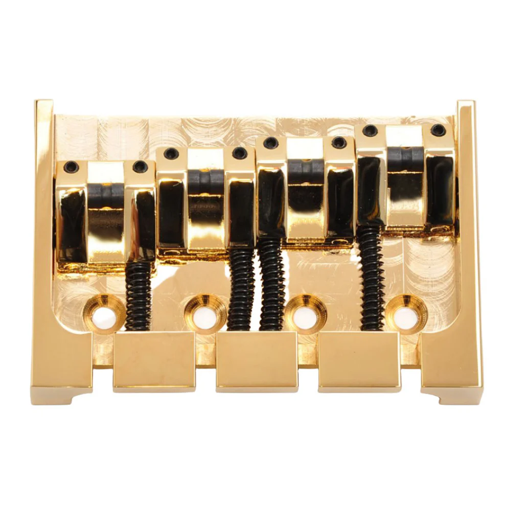 Allparts BB-3907-002 Goldo Deluxe 4D Bass Bridge, 4 String - Gold