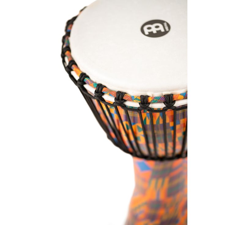 Meinl Percussion 10" Rope Tuned Travel Series Djembe Synthetic Head (Patented) Kenyan Quilt