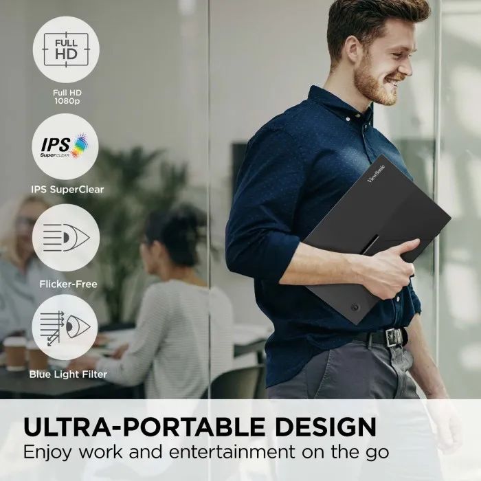 Viewsonic VA1653 15.6" Portable Full HD IPS Monitor  USB-C & mini-HDMI
