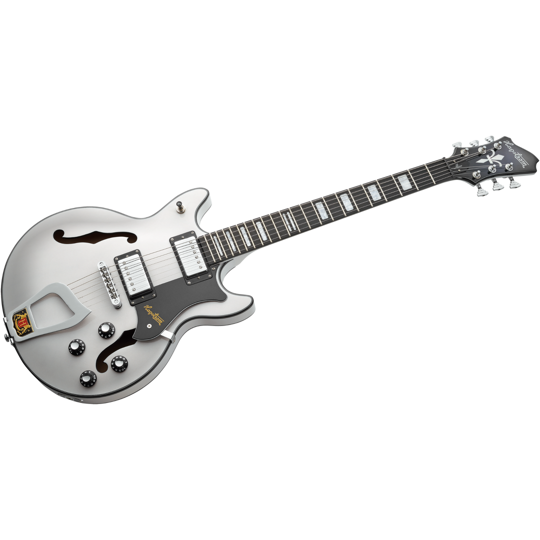 Hagstrom Viking Alvar, Semi-Hollow Electric Guitar,  Left Handed (Swedish Frost) ALV-L-SFT