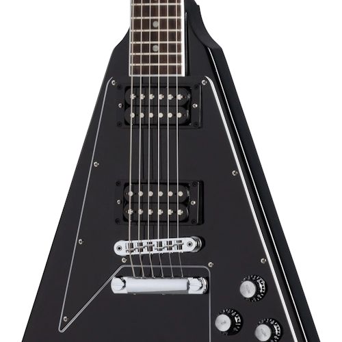 Gibson 70s Flying V Electric Guitar with Case - Ebony