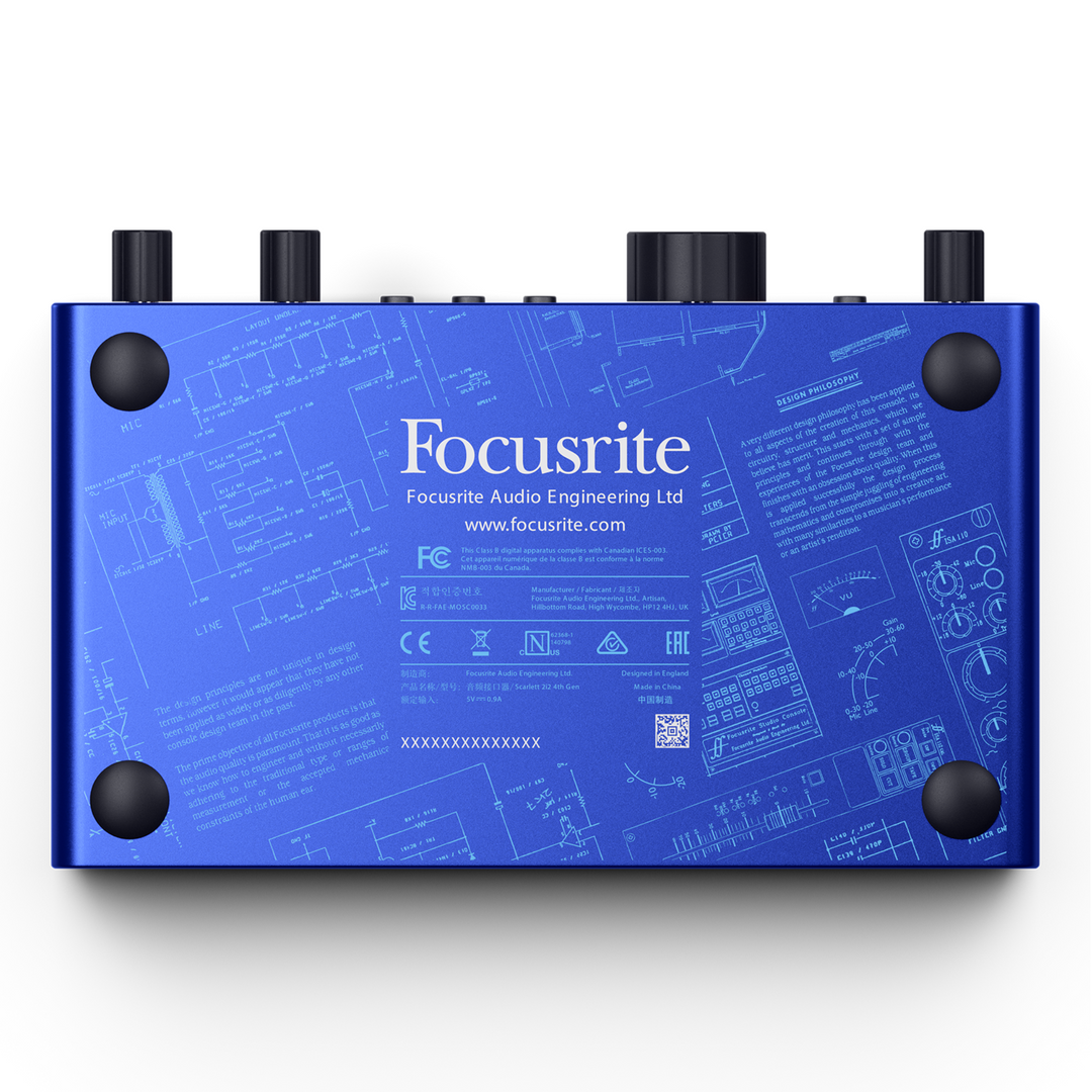 Focusrite Scarlett 2I2 4th-Gen - 40th Anniversary ISA-Blue – Music