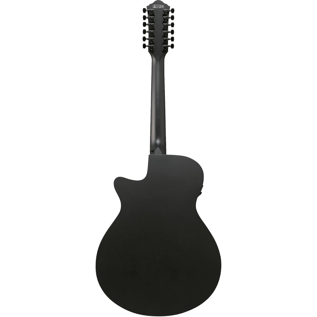 Ibanez AEG1221BOT AEG 12-String Acoustic-Electric Guitar Black Out