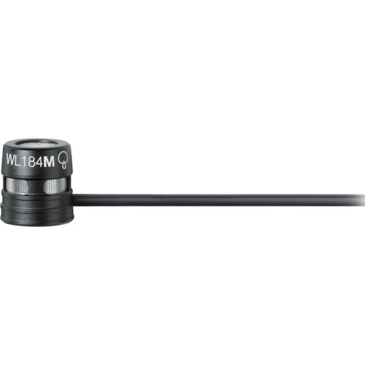 Shure WL184MB/S-TQG Low-Profile Supercardioid Lavalier Microphone with TA4F Connector (Black)