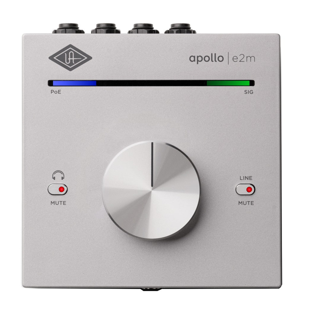 The UA Apollo E2M Stereo Headphone Amplifier and Line Output Expansion Module adds a high-quality stereo headphone amplifier and additional line outputs to Apollo X Series interfaces for expanded monitoring and cue mix capabilities.