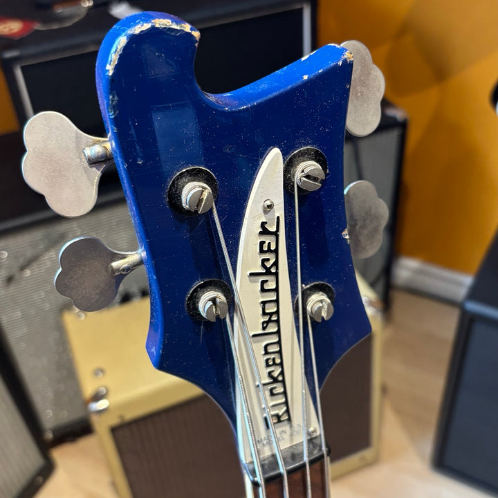 Rickenbacker 4001 Bass w/ Aftermarket HD Case ( Azure Glo Blue - 1977 ) - USED