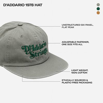 D'Addario ACD230370 Hat 1978 EUCALYPTUS