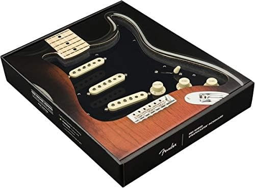 Fender Pre-Wired Strat Pickguard, Tex-Mex SSS - Black